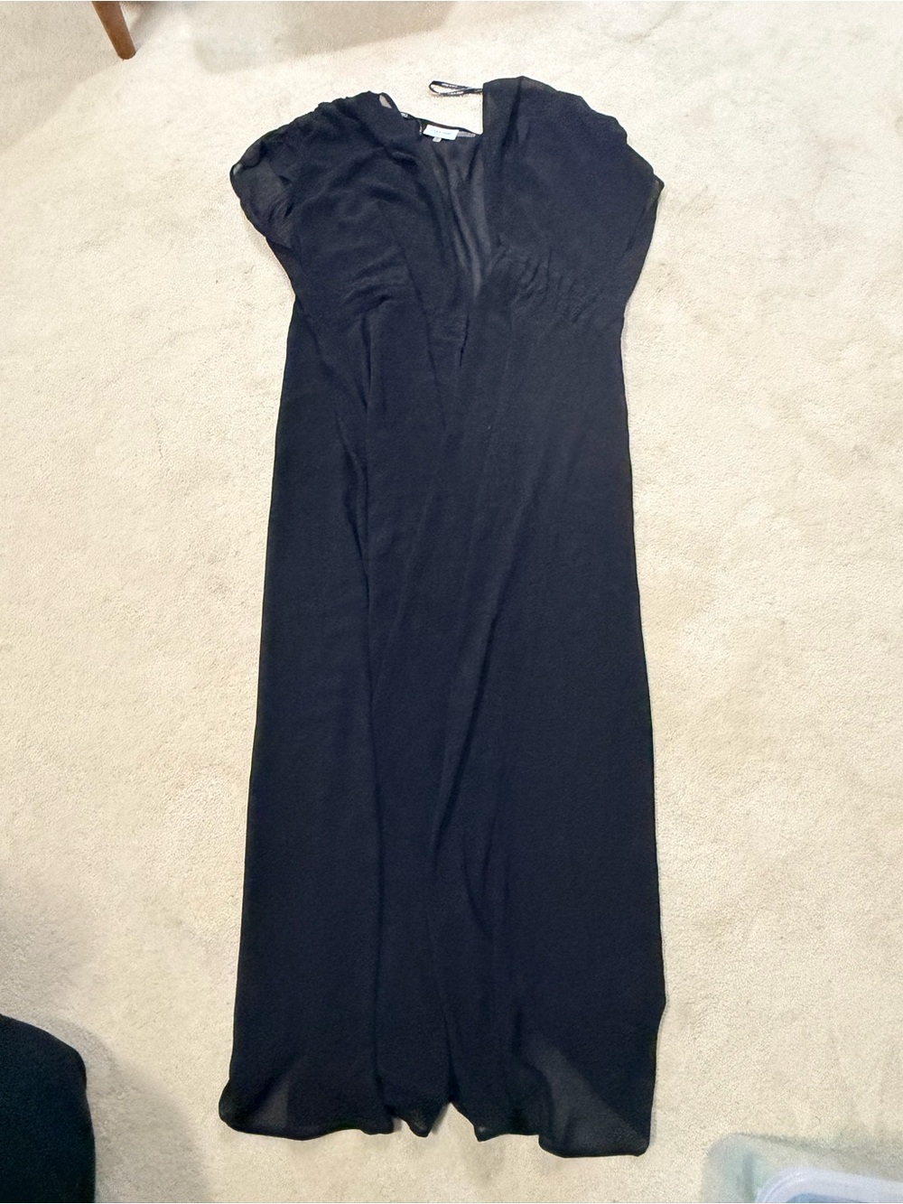 Calvin Klein Black V-Neck Swim Coverup Maxi
